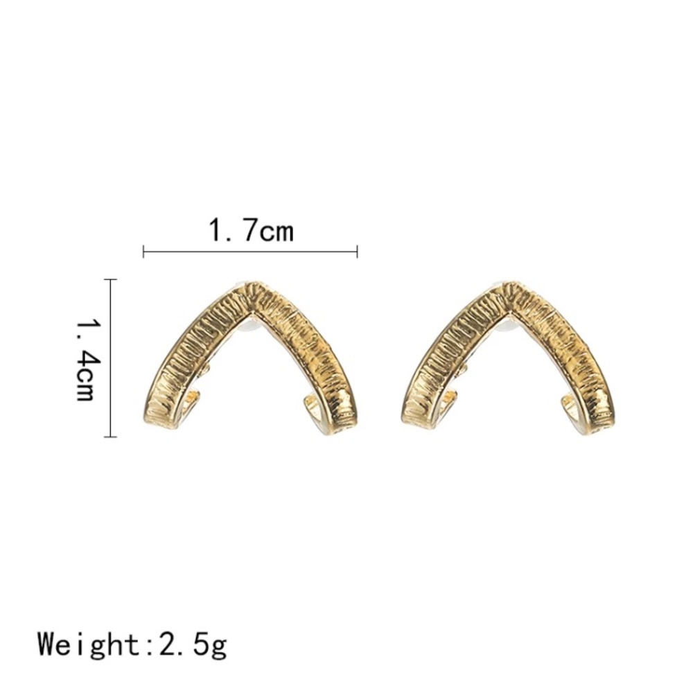 5/$25 Gold V Shaped Cuff Stud Earrings - Picture 6 of 7